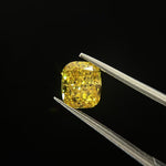 1.5ct Cushion Cut Fancy Vivid VS1 Excellent - Intou