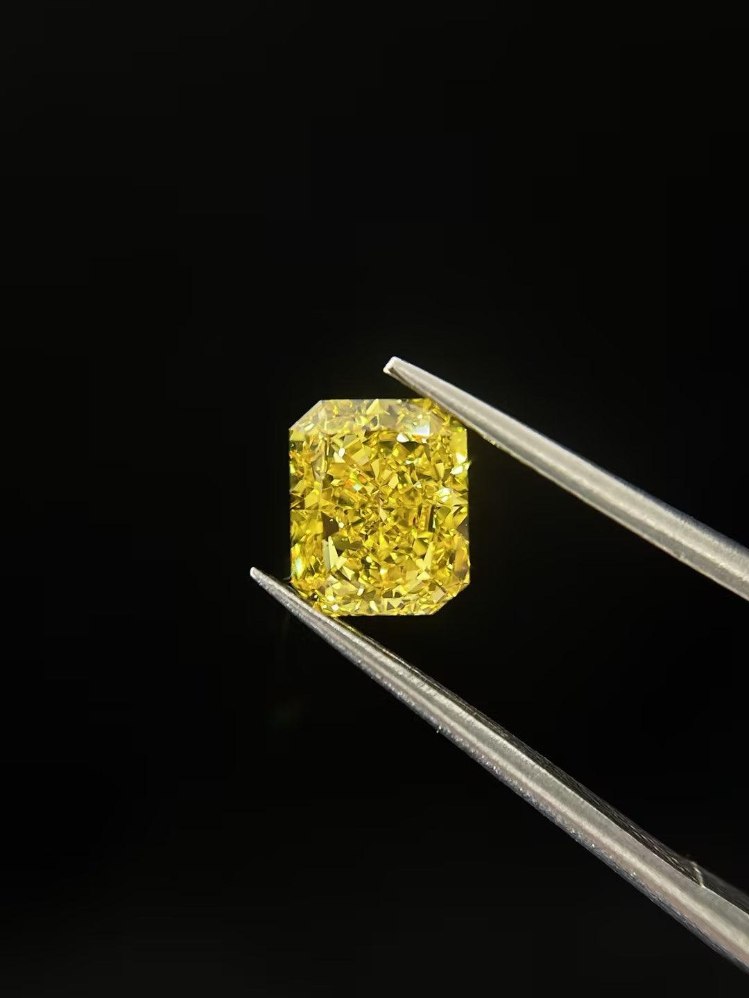 1.5ct Radiant Cut Fancy Intense VS1 Excellent - Intou