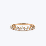 18K Gold Zig Zag Diamond Wedding Band