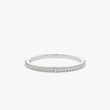 18K Gold Half Eternity Micro Pave Diamond Ring - Intou