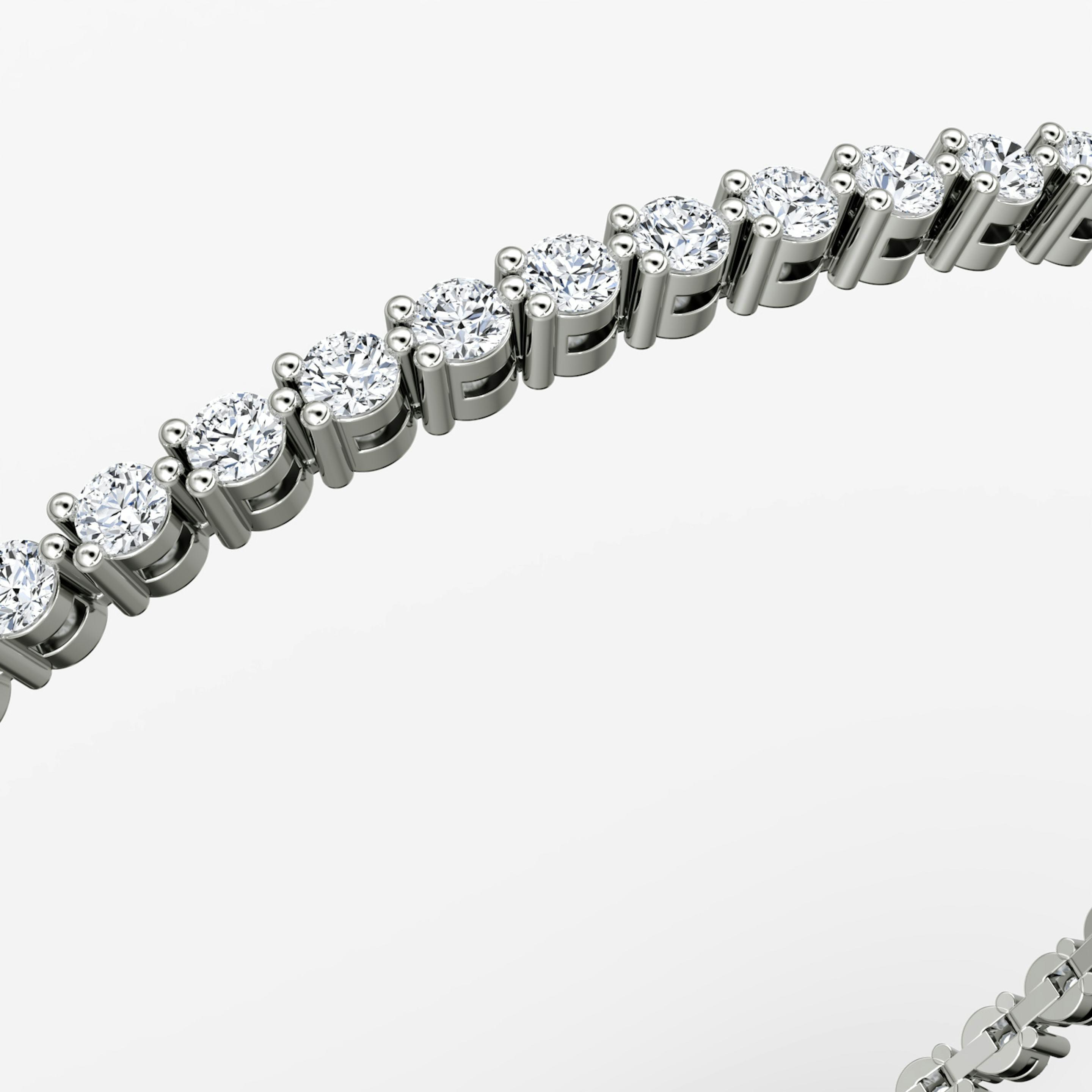 (2.2mm) 3 Prong Diamond Tennis Bracelet - Intou