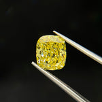 2.5ct Cushion Cut Fancy Vivid VVS1 Excellent - Intou