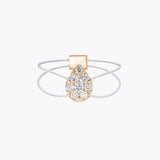 Pear Diamond Floating Ring