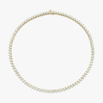 3 Prong Round Tennis Necklace - Intou