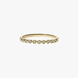 Petite Round Diamond Bezel Band Ring