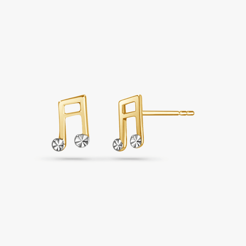 Musical Note Diamond Studs