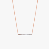 Pave Bar Diamond Necklace