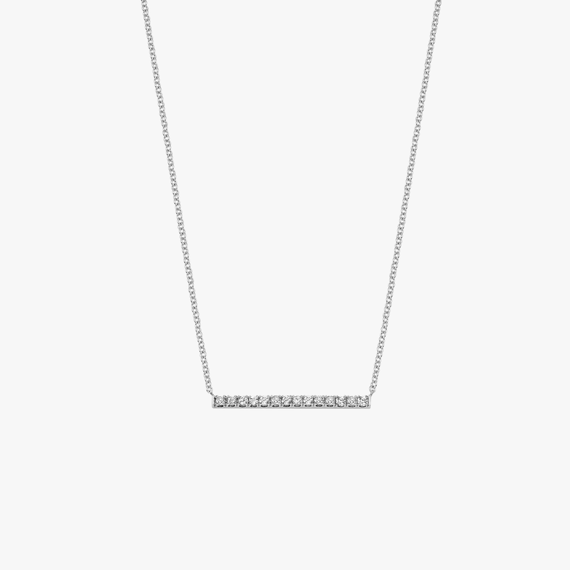 Pave Bar Diamond Necklace