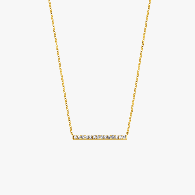 Pave Bar Diamond Necklace