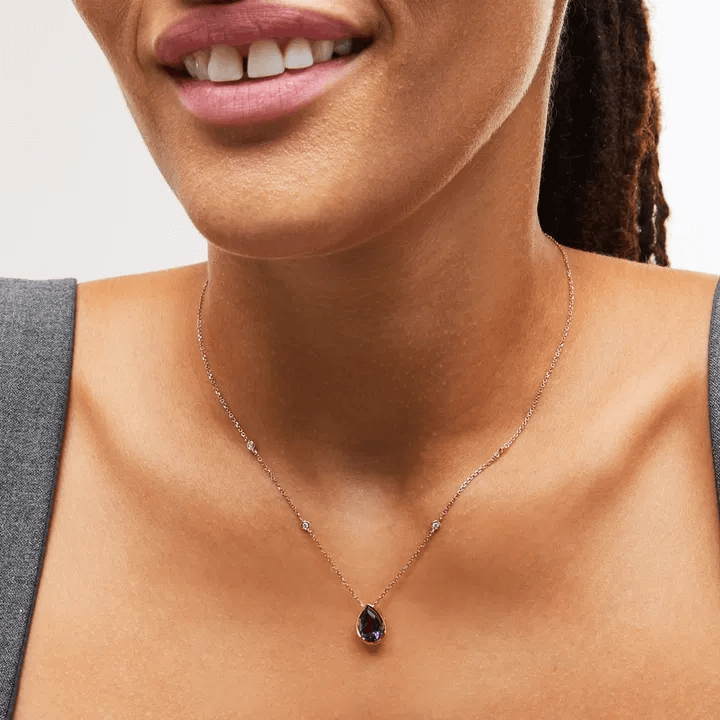 Amethyst Pear Shape Necklace