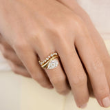 Wave Pear Diamond Ring