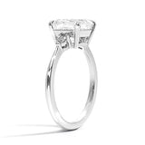 Asscher Cut Aria Three Stone Diamond Engagement Ring - Intou