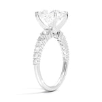 Asscher Cut Graduated Diamond Engagement Ring - Intou