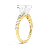 Asscher Cut Graduated Diamond Engagement Ring - Intou