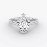 Aurora Halo Pear Engagement Ring - Intou