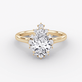 Aurora Halo Pear Engagement Ring - Intou