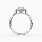 Aurora Halo Pear Engagement Ring - Intou