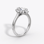 Aurora Halo Pear Engagement Ring - Intou