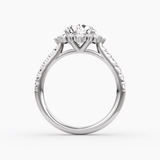 Aurora Halo Round Pave Engagement Ring - Intou