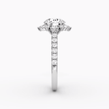 Aurora Halo Round Pave Engagement Ring - Intou