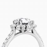 Aurora Halo Round Pave Engagement Ring - Intou