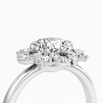 Carnation Cushion Cut Halo Engagement Ring - Intou