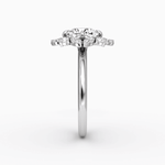 Carnation Cushion Cut Halo Engagement Ring - Intou