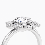 Carnation Round Cut Halo Engagement Ring - Intou