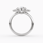 Carnation Round Cut Halo Engagement Ring - Intou