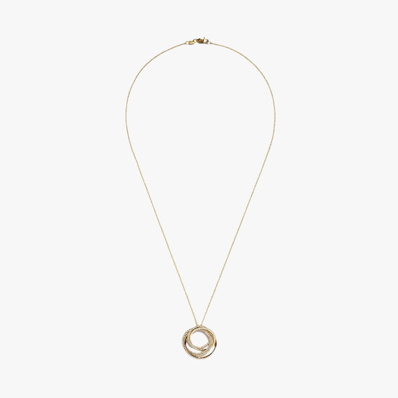 Diamond Circles Pendant Necklace - Intou