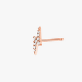 Single Lighting Bolt Diamond Stud