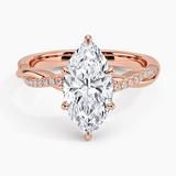 Marquise Cut Twisted Engagement Ring - Intou