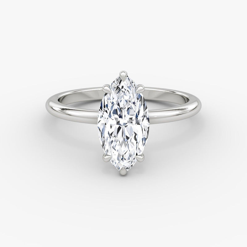 Marquise Solitaire Engagement Ring - Intou