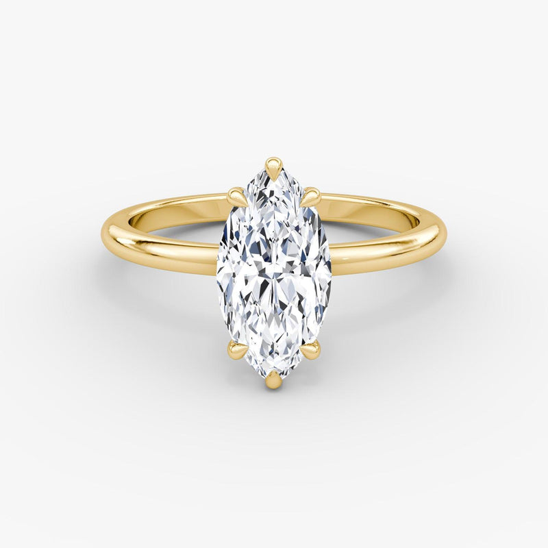 Marquise Solitaire Engagement Ring - Intou