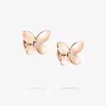 Mini Butterfly Diamond Stud Earrings - Intou