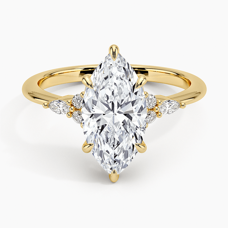 Nadia Marquise Cut Diamond Engagement Ring - Intou