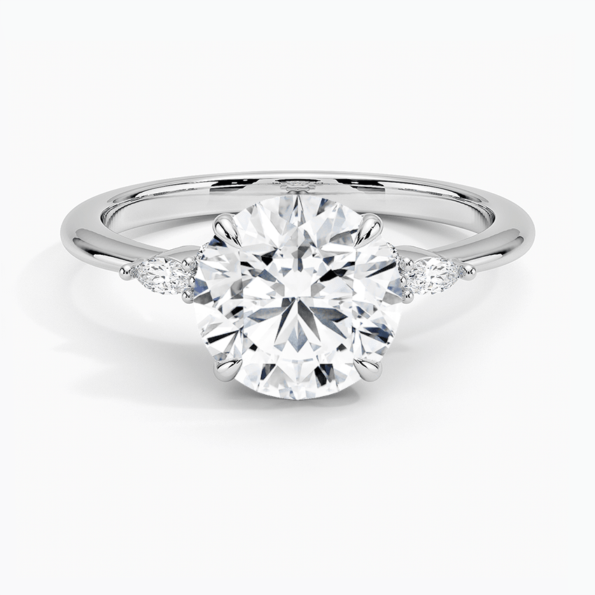 Nadia Round Cut Diamond Engagement Ring - Intou