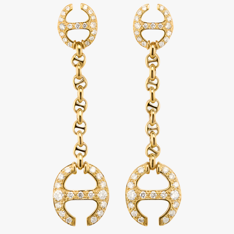 Link Chain Diamond Earrings