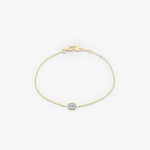 Oval Bezel Solitaire Bracelet - Intou