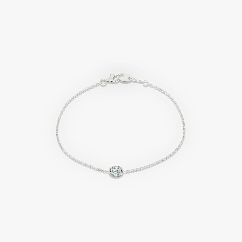 Oval Bezel Solitaire Bracelet - Intou