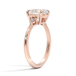 Oval Cut Aria Three Stone Diamond Engagement Ring - Intou