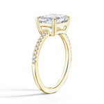 Pave East-West Pear Cut Diamond Engagement Ring - Intou