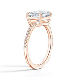 Pave East-West Pear Cut Diamond Engagement Ring - Intou