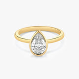 Pear Bezel Engagement Ring - Intou