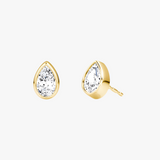 Pear Bezel Solitaire Stud - Intou