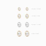 Pear Bezel Solitaire Stud - Intou