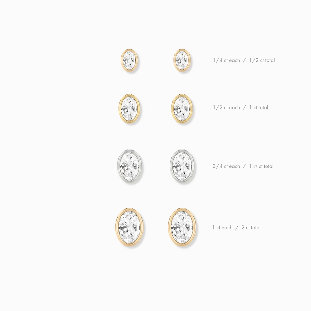 Pear Bezel Solitaire Stud - Intou