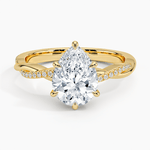 Pear Cut Twisted Engagement Ring - Intou