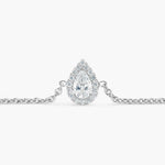 Pear Halo Diamond Bracelet - Intou