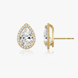 Pear Halo Stud - Intou